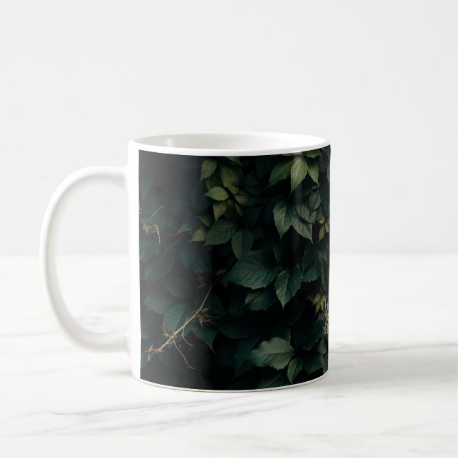 MUG PLANTE VERT EN FEUILLE (Gauche)