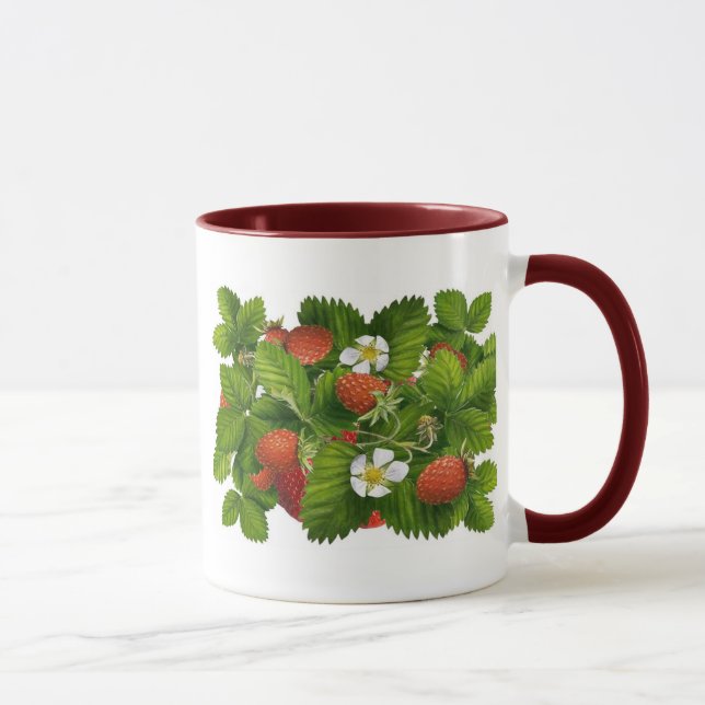 Mug Plante vintage aux fraises (Droite)