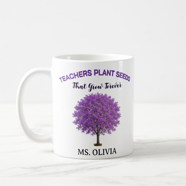 Mug Planter les graines de la connaissance - Enseignan (Gauche)