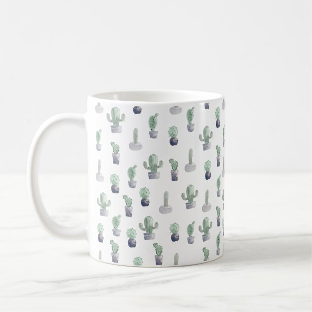 Mug Plantes de cactus aquarelle (Gauche)