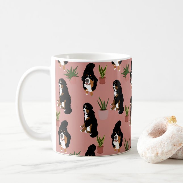 Mug Plantes d'intérieur de chien de montagne bernois  (Avec donut)