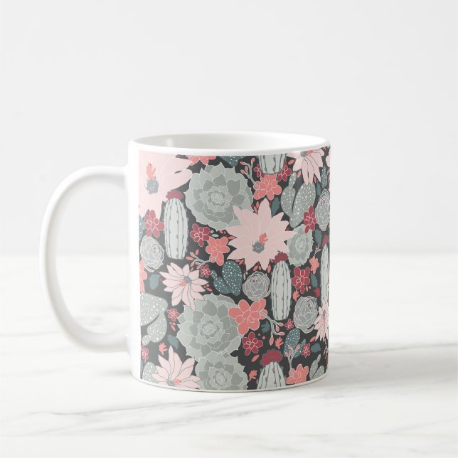 Mug Plantes Succulents Et Cactus En Motif De Monnaie R (Gauche)