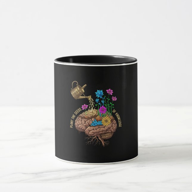 Mug Plantez les Graines de la Connaissance | Cerveau I (Centre)