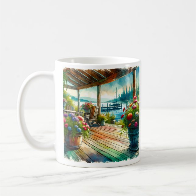 Mug Plaque de laque d'aquarelle personnalisée (Gauche)