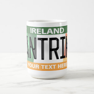 Mug Plaque de licence personnalisée Antrim Irlande