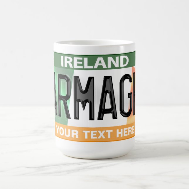 Mug Plaque de licence personnalisée Armagh Irlande (Centre)