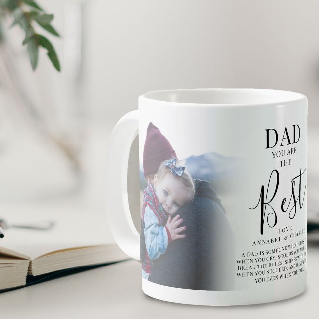 Mug Plaque de nom et de citation de photos 'PAPA' vous (Créateur téléchargé)