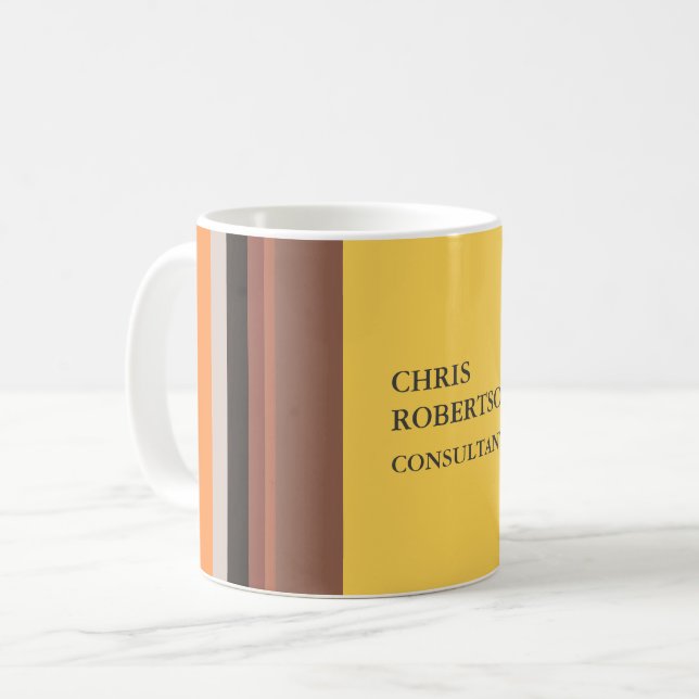 Mug Plaque moderne minimaliste Votre nom (Devant gauche)