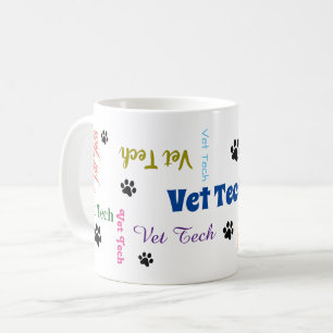 Mug plaque papier vet tech