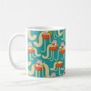 Mug Plaques de nouilles et chats amusants. Nouilles av