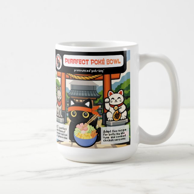 MUG PLAT À BASE DE POKE PARFAITEMENT RONRONNANT - RECE (Droite)