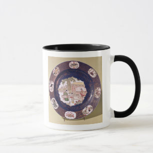 Mug Plat circulaire avec une scène musicale