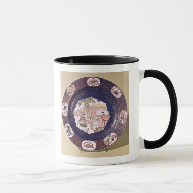 Mug Plat circulaire avec une scène musicale (Droite)