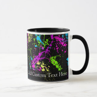 Mug Plateau noir/néon personnalisé