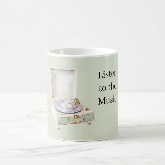 Mug Platine tourne-disque vert menthe lavande (Centre)