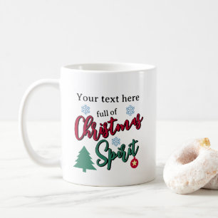 Mug Plein d'esprit de Noël personnalisé