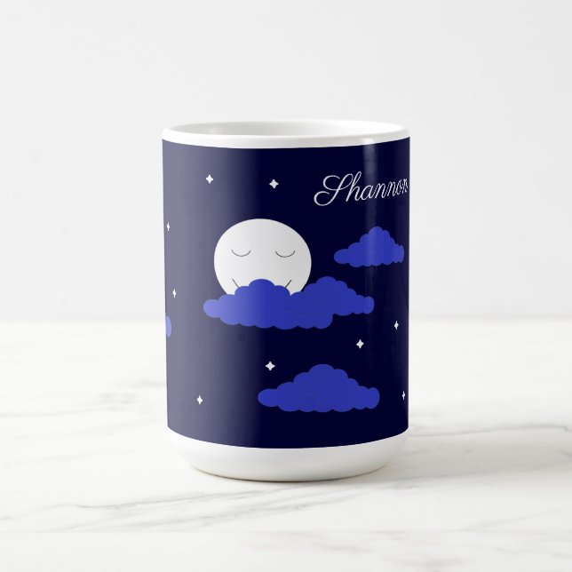 Mug Pleine Lune à Minuit et Étoiles : (Centre)