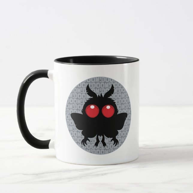 Mug Pleine Lune de Malheur Mignon Cryptide Mothman (Gauche)