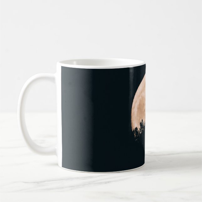 MUG PLEINE LUNE DERRIÈRE UN ARBRE SILHOUETTES (Gauche)