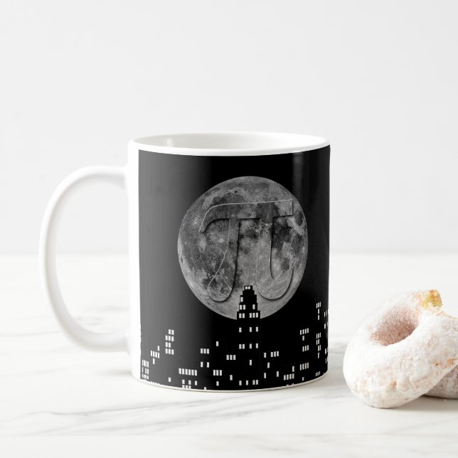 Mug Pleine lune Pi Dans Le Ciel (Avec donut)