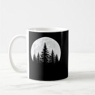 Mug Pleine lune Pin Tree Extérieur Pleine lune Naturel