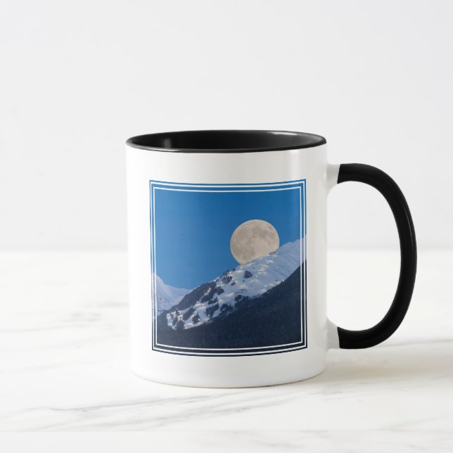 Mug Pleine lune Sur Alyeska Station De Ski, Alaska (Droite)