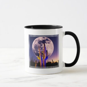 Mug Pleine lune sur le Saguaro Cactus