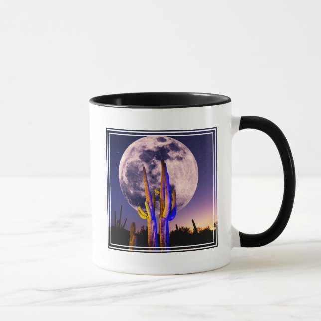 Mug Pleine lune sur le Saguaro Cactus (Droite)