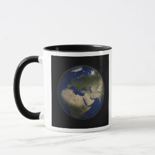 Mug Pleine vue de la terre de l'Afrique, de l'Europe,