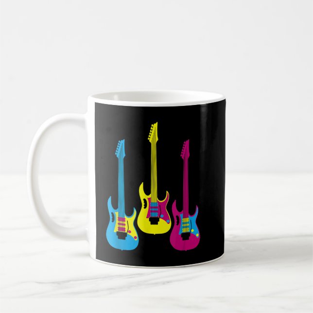 Mug Plomb graphique de guitare électrique CMYK Multico (Gauche)