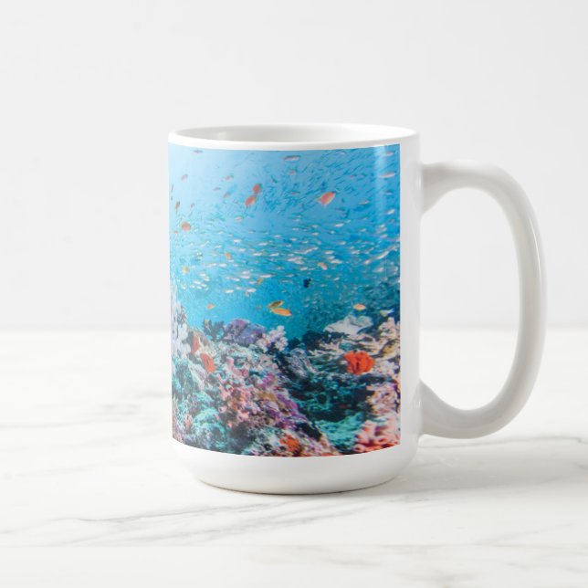 Mug Plongée à l'air avec le récif et le corail colorés (Droite)