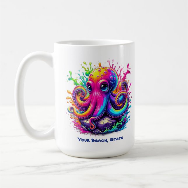 Mug Plongée de pieuvre colorée (Gauche)