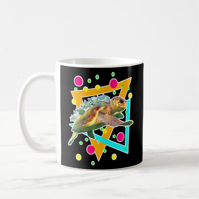 Mug Plongée Mer Cute Turtle Fish Plongée Plongée Océan (Gauche)