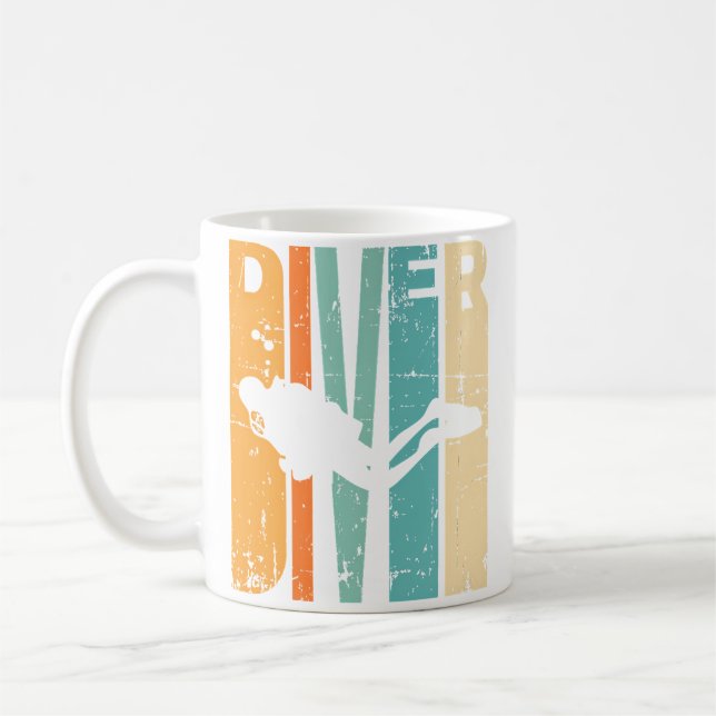 Mug Plongée Plongée Instrucor Plongée en Scaphandre (Gauche)