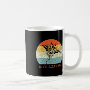 Mug Plongée Roatan Vintage Rétro Tril Stingray Vacance