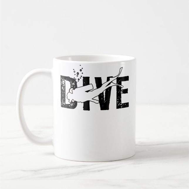 Mug Plongée Scaphandre Plongeur (Gauche)