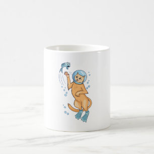 Mug Plongée sous-marine Chasse Chat Poisson