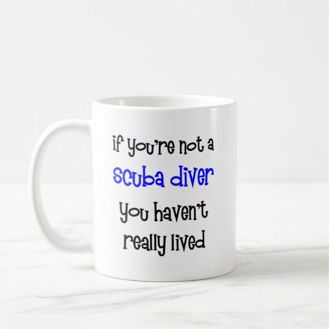 Mug plongée sous-marine vraiment vivre (Gauche)