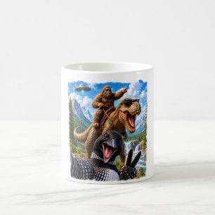 Mug Plongeon huard Selfie Bigfoot T-Rex OVNI Cadeau dr