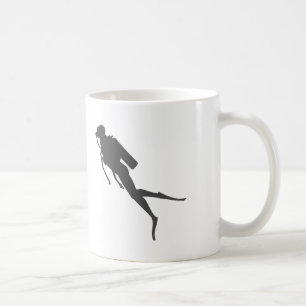 Mug Plongeur à voile silhouette noire