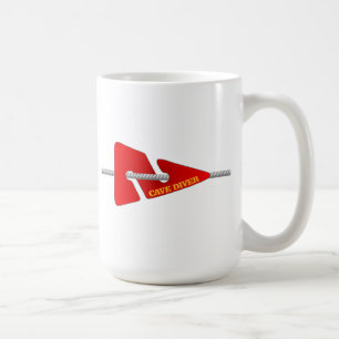 Mug Plongeur de grotte (marqueur de ligne)
