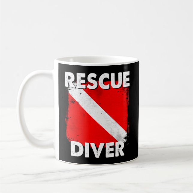 Mug Plongeur Secouru Scuba Pour Les Étudiants Divers (Gauche)