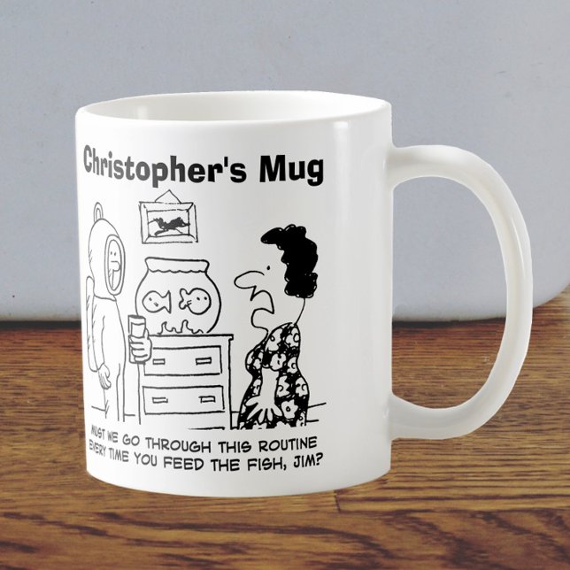 Mug Plongeur sous-marin dans la plongée nourrit des po (Créateur téléchargé)