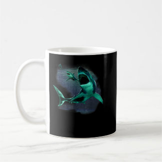 Mug Plongeur sous-marine, grand requin blanc et requin