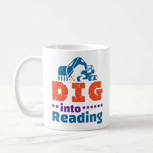 Mug Plongez dans la bibliothèque de l'enseignant de le (Gauche)