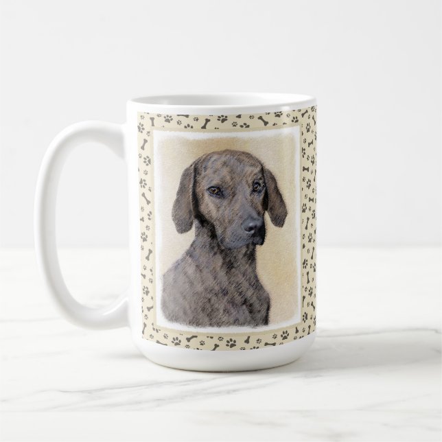 Mug Plott Peinture - Cute Original Chien Art (Gauche)