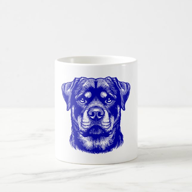 Mug Plue Rottweiler Visage de chien (Centre)