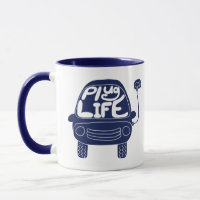 Plug Life Cute Marine Blue Electric Voiture