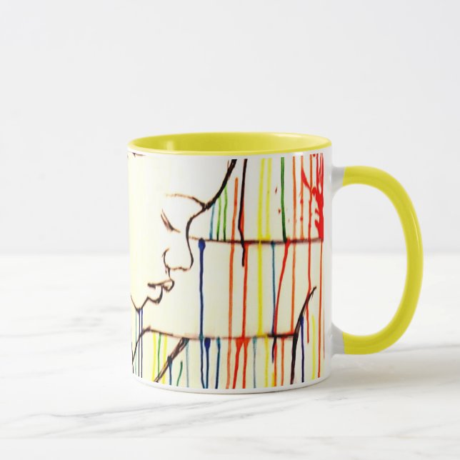 Mug Pluie créole - blanc (Droite)
