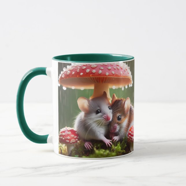 Mug Pluie de champignons de la souris Imaginaire (Gauche)